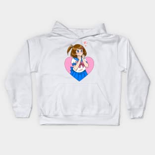 Just A Girl with Hearts Kids Hoodie